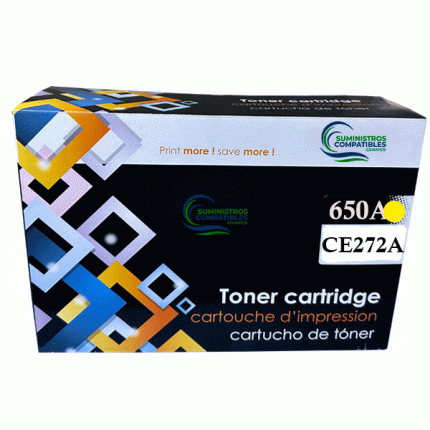 TÓNER COMPATIBLE HP CE272A (650A) AMARILLO